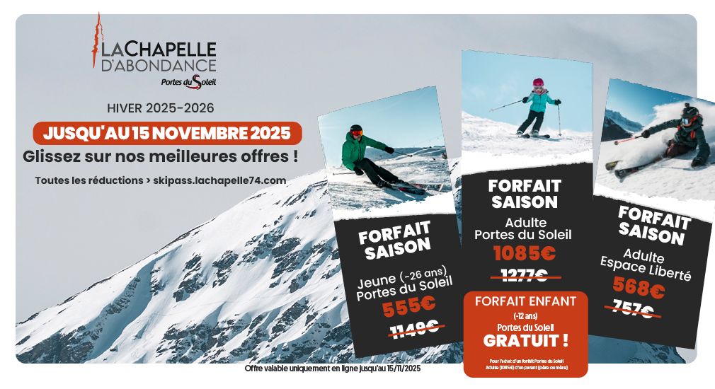 Early Booking -15% jusqu'au 15 novembre